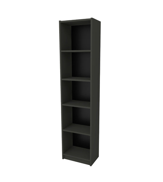 Biblioteca FULYA, gri inchis, PAL melaminat, 40x28x180 cm