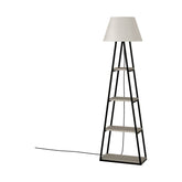 Lampa de podea Pal, 100% PAL melaminat, mocha deschis/negru, 50x165x22 cm