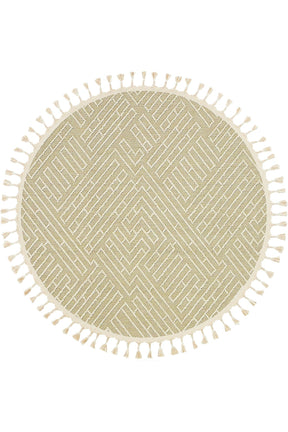 Covor ELIT, 80x80 cm, forma rotunda, polipropilena, bej deschis, 12