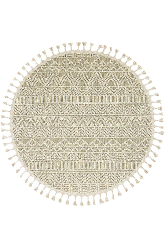 Covor ELIT, 80x80 cm, forma rotunda, polipropilena, bej, 14