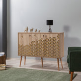 Comoda Mega-120, 100% PAL melaminat, stejar sonoma, 120x90x36 cm