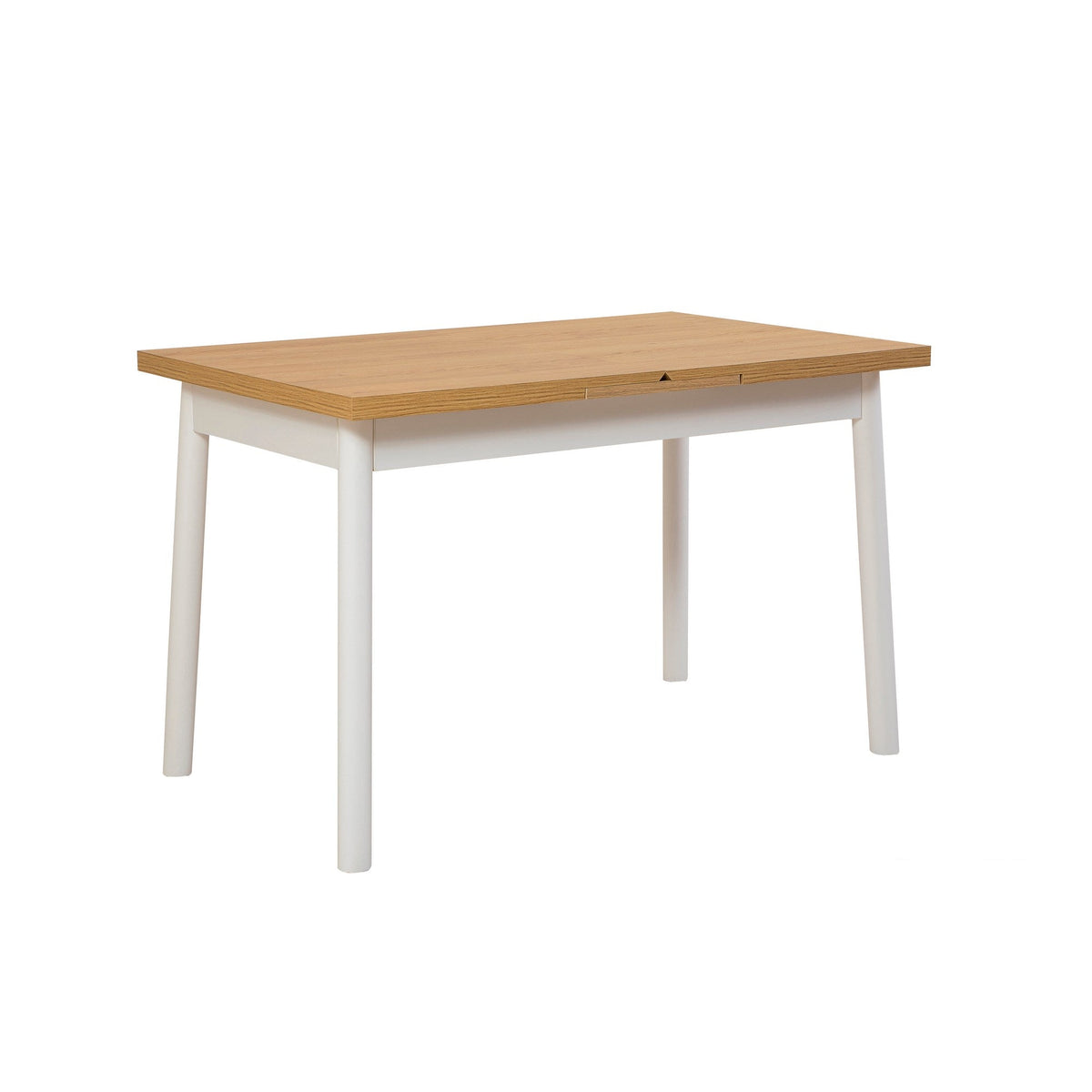 Masa extensibila OLIVER OPEN, stejar/alb, PAL melaminat, 120/153x75x77 cm