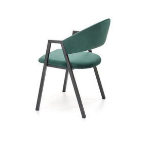 Scaun K473, stofa catifelata verde inchis, 54x58x82 cm