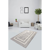 Covor SILVER, 160x230 cm, forma dreptunghiulara, tesatura de catifea/poliester, gri/alb