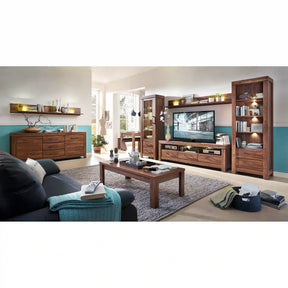 Comoda TV GENT, stejar, PAL, cu iluminare LED, 200x54x60 cm