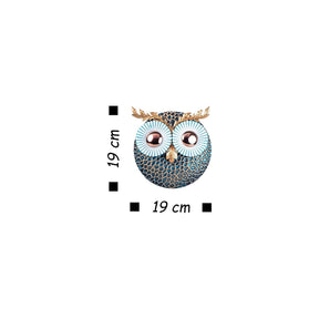 Decoratiune perete Owl 3, 100% metal, 19x19 cm