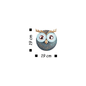 Decoratiune perete Owl 3, 100% metal, 19x19 cm