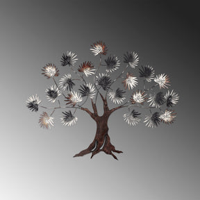 Decoratiune perete Maple, 100% metal, multicolor, 117x91 cm