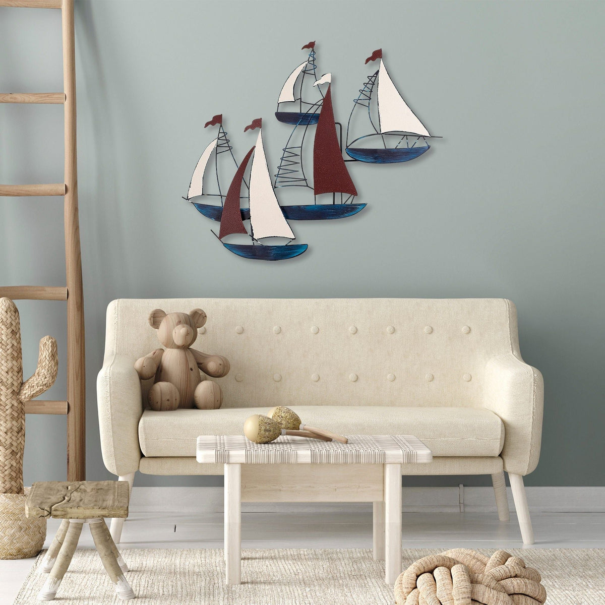 Accesoriu decorativ de perete metalic Kadirga, 100% metal, multicolor, 88x73 cm
