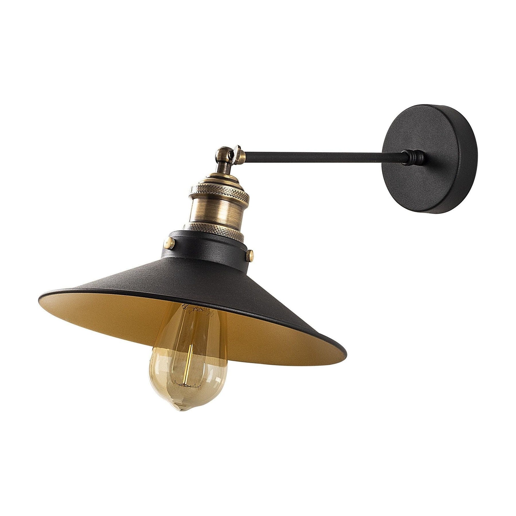 Lampa de perete 892OPV1233, negru, fier, 25x40 cm