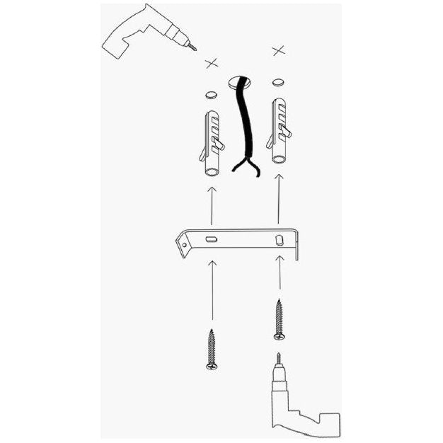 Lampa de perete 892OPV1233, negru, fier, 25x40 cm