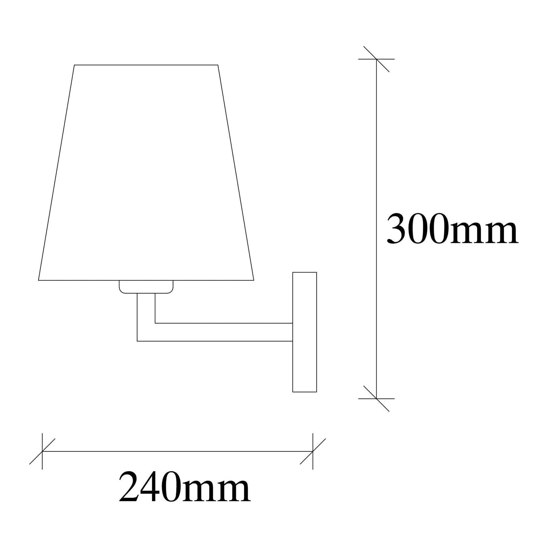 Lampa de perete Profil - 4651, auriu, metal, 18x24 cm