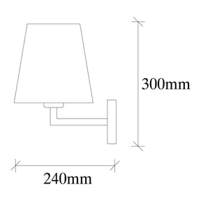 Lampa de perete Profil - 4651, auriu, metal, 18x24 cm