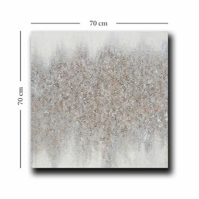 Tablou 895FNA1168, alb/gri, panza/lemn, 70x70 cm