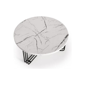 Masuta cafea ANTICA, marmura alba/negru, 80x36 cm