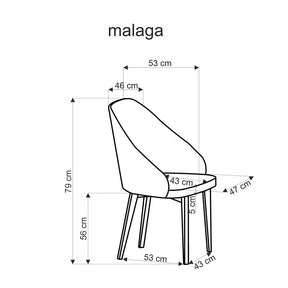 Scaun rotativ MALAGA, gri/stejar, stofa clasica/lemn, 50x53x79 cm