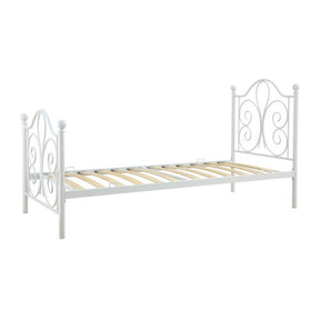 Pat PANAMA 90, alb, cadru metalic, 94x209x93 cm