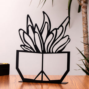Accesoriu decorativ FIORI, negru, metal, 19x24 cm