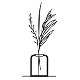 Accesoriu decorativ LEAF, negru, metal, 17x38 cm