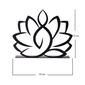 Accesoriu decorativ LOTUS FLOWER, negru, metal, 20x16 cm