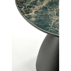 Masuta de cafea MORENA, negru/verde, ceramica, 50x52 cm