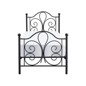 Pat PANAMA 90, negru, cadru metalic, 94x209x93 cm