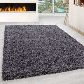 Covor LIFE, 80x250 cm, forma dreptunghiulara, polipropilena, gri inchis, 1500 - V2