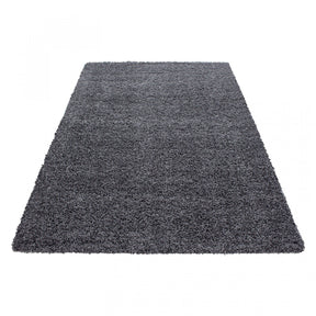 Covor LIFE, 80x250 cm, forma dreptunghiulara, polipropilena, gri inchis, 1500 - V2
