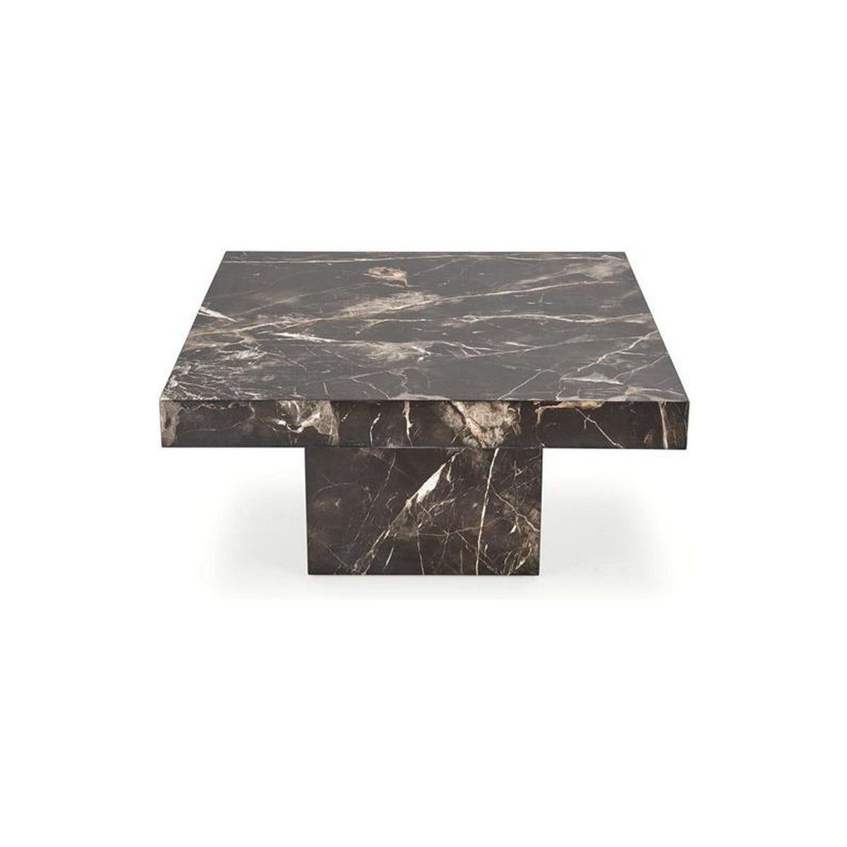 Masuta de cafea MONOLIT, marmura neagra furniruit, 80x41 cm