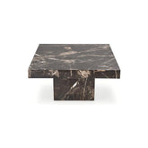Masuta de cafea MONOLIT, marmura neagra furniruit, 80x41 cm