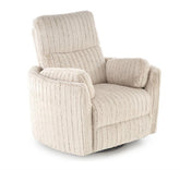 Fotoliu recliner PEGAS, stofa bej, 110x100/170x108/81 cm