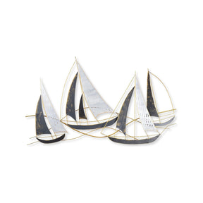 Decoratiune perete BARBAROS, metal, auriu/gri, 125×8×74 cm