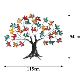 Accesoriu decorativ Yggdrasil, metal, copac multicolor, 115x94x4 cm
