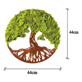 Accesoriu decorativ cu muschi Tree Of Life 3, 100%, 44x1x44 cm