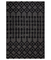 Covor 58388A, 80x150 cm, forma dreptunghiulara, poliester/polipropilena, negru