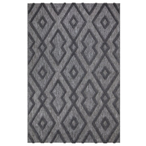 Covor 58594A, 80x150 cm, forma dreptunghiulara, polipropilena, gri antracit
