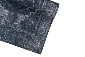 Covor 4008A, 80x150 cm, forma dreptunghiulara, tesatura catifelata, negru