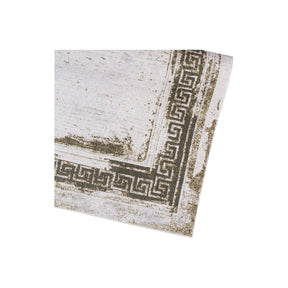 Covor, 160x230 cm, forma dreptunghiulara, tesatura de catifea, alb/maro, 4024A