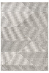 Covor 19270A, 80x150 cm, forma dreptunghiulara, polipropilena, gri/crem