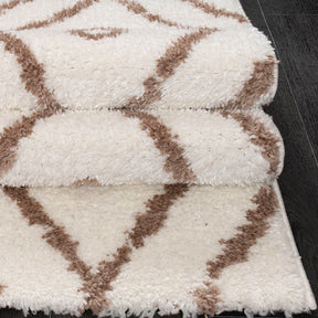 Covor PUFFY 7755, 160x230 cm, forma dreptunghiulara, poliester, alb