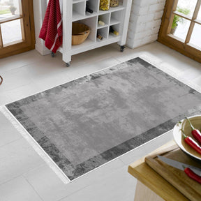 Covor 1921, 80x120 cm, forma dreptunghiulara, poliester, gri