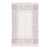 Covor M5076, 80x120 cm, forma dreptunghiulara, poliester, crem/roz deshis