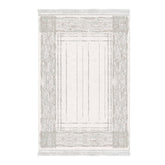 Covor M5076, 80x120 cm, forma dreptunghiulara, poliester, crem/verde deschis