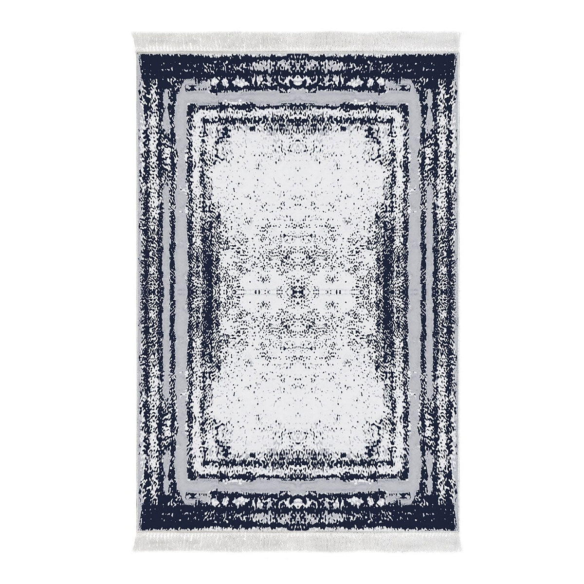 Covor M5132, 80x120 cm, forma dreptunghiulara, poliester, albastru