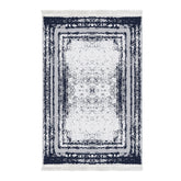 Covor M5132, 80x120 cm, forma dreptunghiulara, poliester, albastru