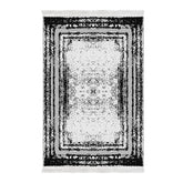 Covor M5132, 80x120 cm, forma dreptunghiulara, poliester, negru