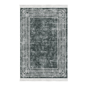 Covor M5142, 80x120 cm, forma dreptunghiulara, poliester, gri inchis