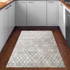 Covor F5079 - V2, 80x120 cm, forma dreptunghiulara, poliester, maro