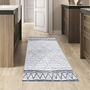Covor F5081 - V2, 80x120 cm, forma dreptunghiulara, poliester, albastru inchis