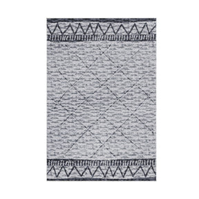Covor F5081 - V2, 80x120 cm, forma dreptunghiulara, poliester, albastru inchis